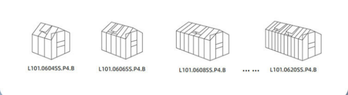 this picture show 6ft polycarbonate greenhouse in various sizes
