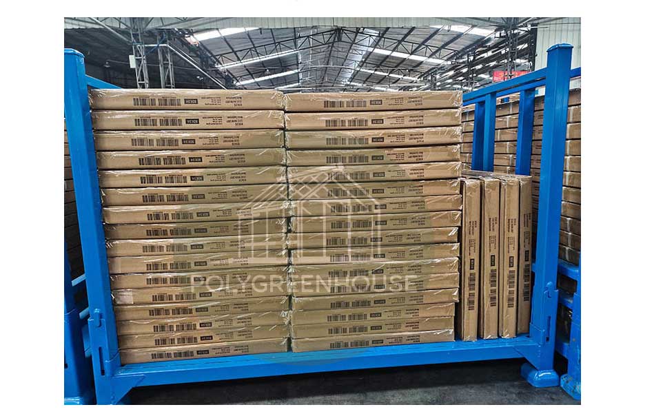 Greenhouse products packed in durable corrugated cardboard boxes for shipping